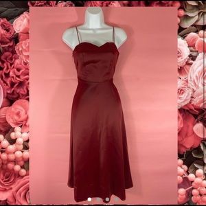 Red Satin Slip Dress